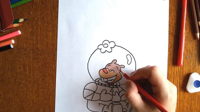 Как нарисовать Сенди из спанч боба смотреть онлайн