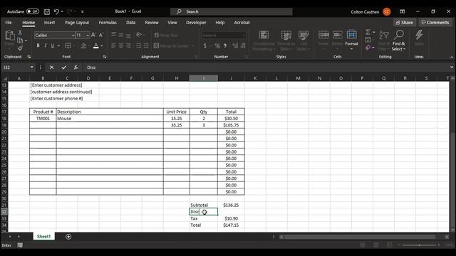 How to Create an Invoice in Excel for Your Business смотреть онлайн