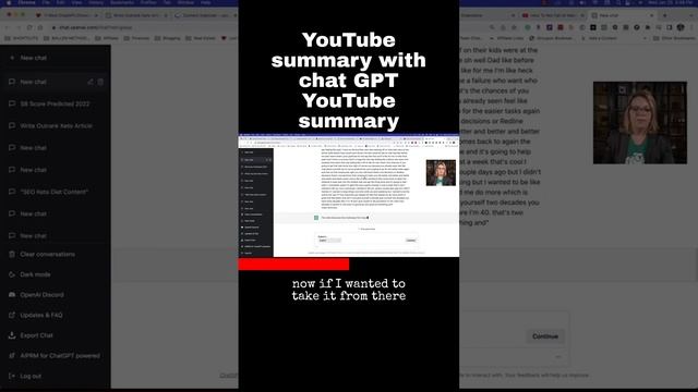 Use ChatGPT to get a Video Transcript and Summary