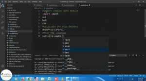 How To Solve Quadratic Equation ax^2+bx+c=0 Program On Python || Python Programming With RK