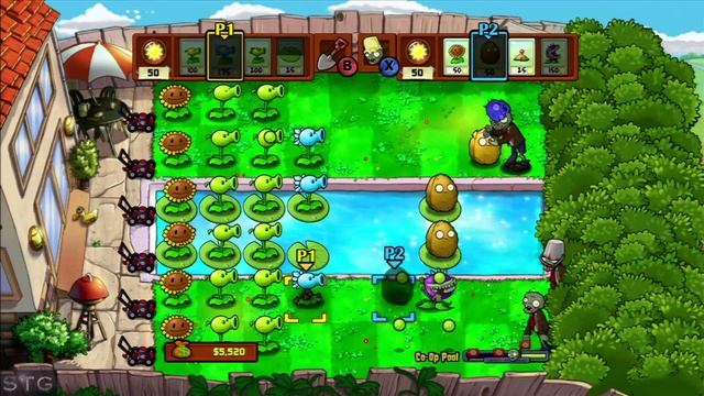 Plants vs Zombies Part 3 - Co-op - Pool смотреть онлайн