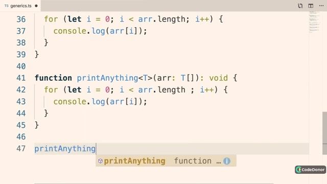 69. Function Generics in Typescript | Typescript #typescript #javascript #learning