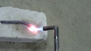 Китайская бензиновая горелка, первый запуск.