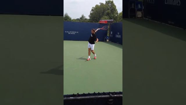 Tennis backhand  by Stan Wawrinka Slow motion