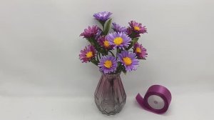 Сделай САМ _ Как сделать цветы астры из атласной ленты _ Цветы из атласной ленты Легко
