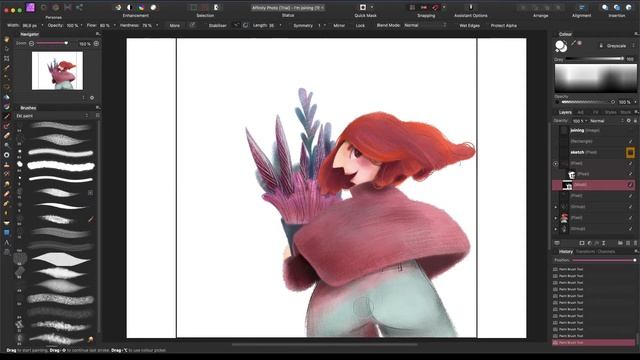 Red Magic Woman | Affinity Photo Illustration process смотреть онлайн