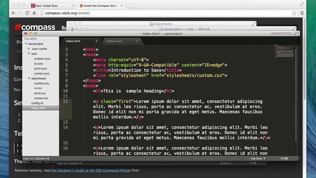 Introduction to Sass and Compass смотреть онлайн