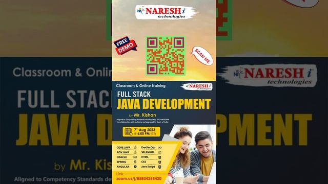 Full Stack Java Development Classroom & Online Training. | NareshIT. #fullstackjava #java #software