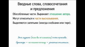 Вводные слова и предложения. Знаки препинания при вводных словах.