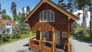 Баня из оцилиндрованного бревна