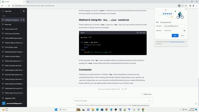 Testing for an empty iterator in a Python for loop