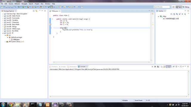 Learn Java - Beginner 14 - If Statements