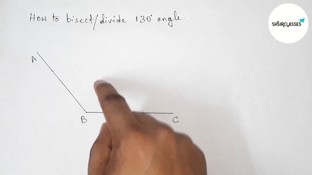 How to bisect or divide 130° angle using protractor and compass. @SHSIRCLASSES. смотреть онлайн