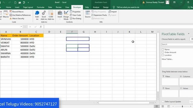 How to Create Pivot Table in Excel Using Macros VBA || MS Excel 2019 Tutorial
