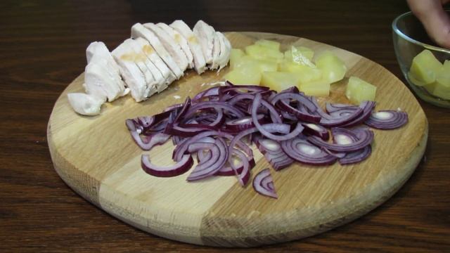 # САЛАТЫ .Этот САЛАТ БЕСПОДОБЕН ! ГОТОВЛЮ ЧЕРЕЗ ДЕНЬ! Салат с куриной грудкой овощами и фруктом