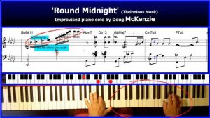 'Round Midnight' - solo jazz piano tutorial