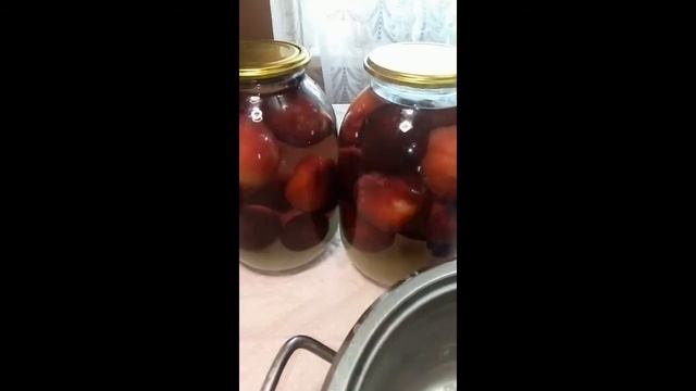 Компот из персиков и сливы на зимy!!! смотреть онлайн