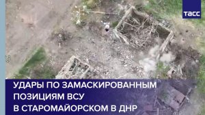 Удары по замаскированным позициям ВСУ в Старомайорском в ДНР