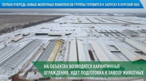 Первая очередь новых молочных комплексов готовится к запуску в Курской области