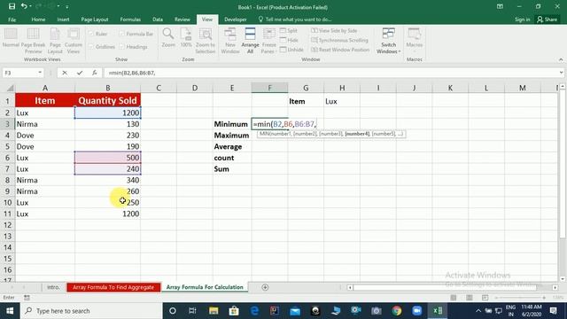 Array Formula In Excel | Excel Array Formula Explained With If Min Max Average Sum Count Functions