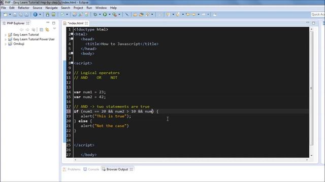 Logical Operators - JavaScript Tutorial for Beginners