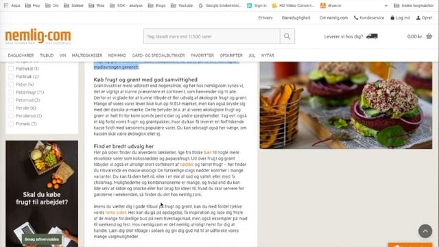 SEO Optimering Design UX Interne links struktur  - Nemlig com tæt pa et 12 tal.