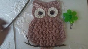 Панно Совушка. Вязание крючком.