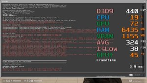 GeForce GTX 750 ti -- Intel Core i3-10100F -- CSGO uLLeticaL Benchmark 1024X768
