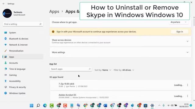 How to Uninstall or Remove Skype in Windows Windows 10/11 смотреть онлайн