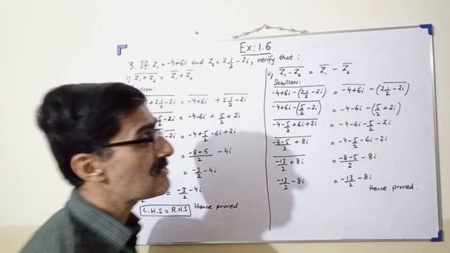 Mathematics 9th  EX:1.6 Q.3,Q.4 Chap # 1  OPERATION OF COMPLEX NUMBERS