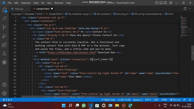 #11 | How to Store Form Data into our Model in Django | Submit Contact Form Details in our model