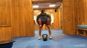 Тренировка с одной гирей 24 кг