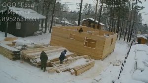 Строительство домов из бруса. ООО Град, Иркутск. Дом 8х10 из профилированного бруса.
