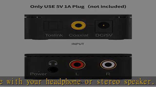 AMALINK Digital to Analog Audio Converter Digital Optical (SPDIF/Toslink) and Digital Coaxial to An