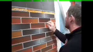 Гибкий клинкер  Монтаж на плиточный клей