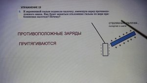 Физика 8 кл(2019г)Пер §27 Упр 19 № 3 .К заряженной гильзе ,поднесли  палочку ,имеющую заряд противоп