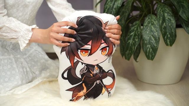 Подушка для обнимашек "Genshin Impact" Чжун Ли, 45см смотреть онлайн
