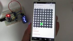 The I2C LED matrix in gyro sensor of smartphone tried to WebSocket control