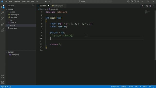 #31. Указатели на массивы | Язык C для начинающих смотреть онлайн