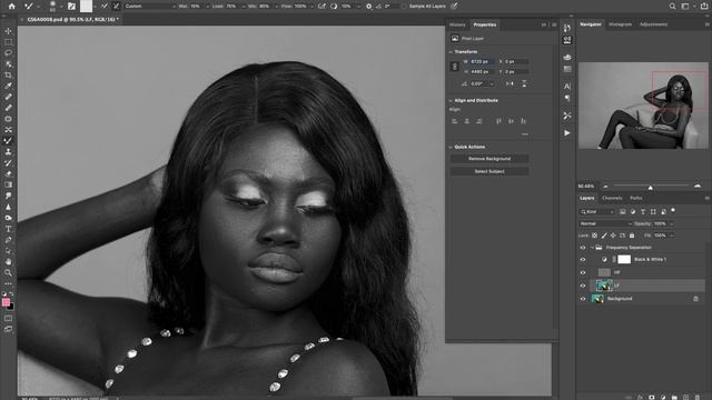 How to RETOUCH A PHOTO USING FREQUENCY SEPARATION IN PHOTOSHOP + CAPTURE ONE 20 смотреть онлайн
