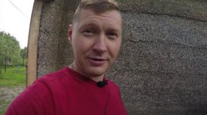 Сняли опалубку. Финальный ряд монолитного арболита. Строим баню дёшево, своими руками.