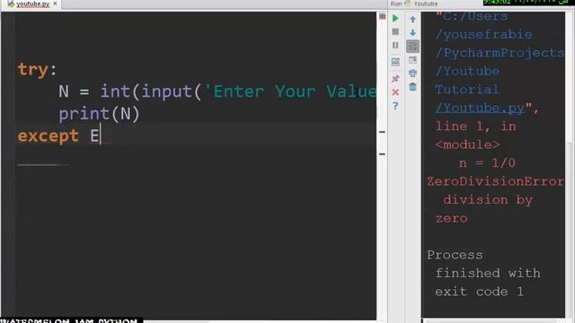 Python Tutorial 27 - Exception Handling [arabic] смотреть онлайн