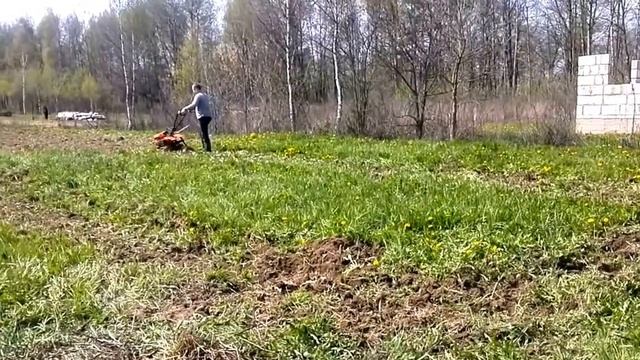 Разработка целены мотокультиватором Skiper SK850