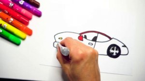 Как нарисовать МАШИНУ поэтапно. How to draw a car for kid. Рисуем МАШИНА для детей легко и просто.