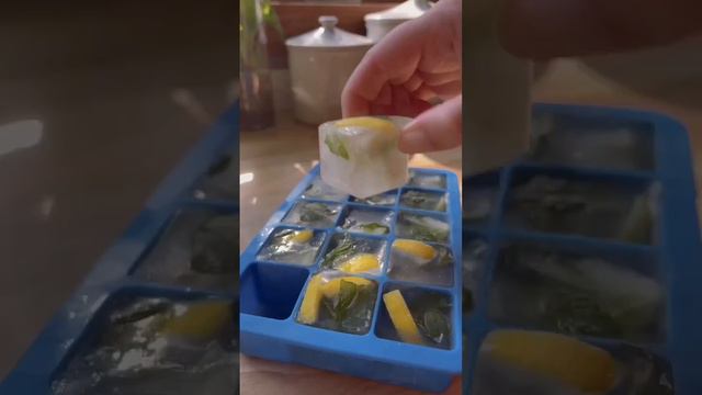 🍋 lemon and lime mint cubes #food #trend #receipe #tryitonce #cookingvideo