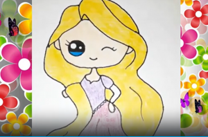 Как нарисовать принцессу Рапунцель