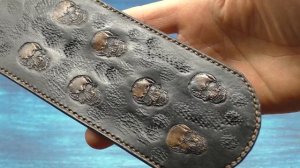 Чехол ручной работы из кожи для складного ножа