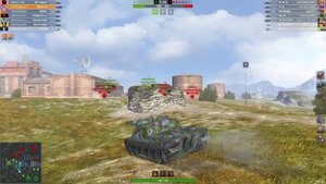 WoT Blitz: бой на AMX AC mle. 46 карта "Протока" (2001 урона)