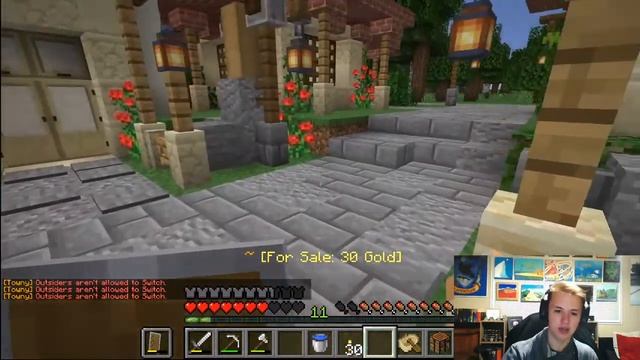 Minecraft Towny LIVE - Tour of a NEW WORLD (TownyHaven 1 Week Later) смотреть онлайн