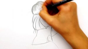 Как Просто нарисовать Девушку карандашом. Просто рисуем красивую девушку. Рисунок для срисовки #468